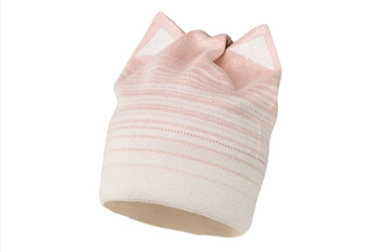 JAMIKS Temida czapka dla dziewczynki kotek jasny róż