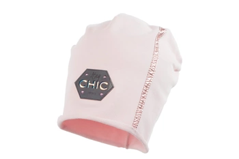 Jamiks WIKA czapka beanie dla dziewczynki brudny róż