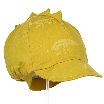 Pupill Dinosaur czapka z daszkiem dla chłopca odblaskowa miodowa