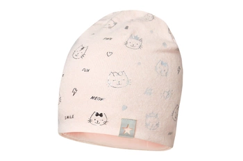 Broel INGRID czapka dla dziewczynki kotek jasny róż