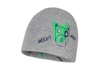 BROEL Novio czapka dla chłopca dwustronna wiskoza szara-zielona