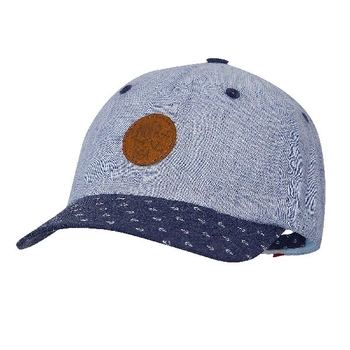 Broel Hygin czapka lniana z daszkiem dla chłopca niebieska