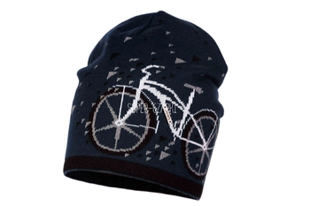 JAMIKS Clinton czapka dla chłopca dzianinowa rower granat