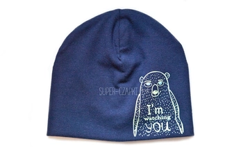BROEL Timmi czapka niemowlęca dla chłopca miś granatowa