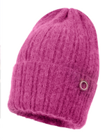 Jamiks RAFFERTY czapka damska alpaka fuksja