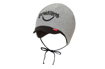 Broel ILIRIO czapka beanie dla chłopca szary/czarny