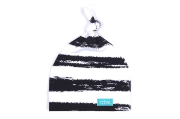 Titot Black Stripes czapka niemowlęca z supełkiem newborn
