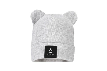 BROEL WANESSA czapka prążkowana z uszkami szara