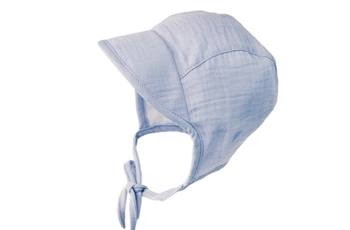 Jamiks Alojzy organic czapka dla chłopca muślin niebieska