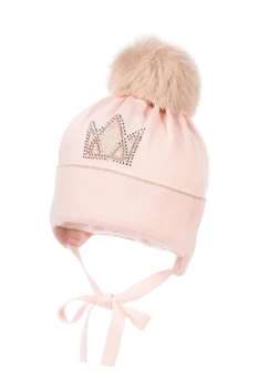 JAMIKS Lenka czapka dla dziewczynki królik różowa