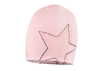 Broel KINGA czapka dla dziewczynki dwustronna różowa