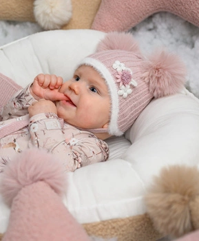 Jamiks ZORAIDA czapka dla dziewczynki pudrowy róż