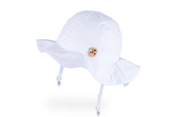 Tutu kapelusz na lato wydłużone rondo biały UV +30