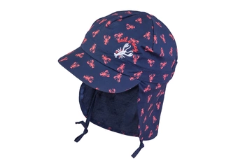 Tutu czapka legionistka z osłoną karku granat podwijany tył UV +30