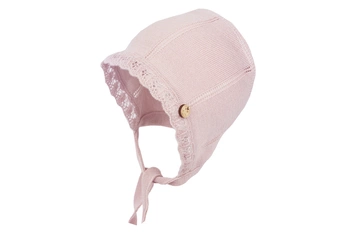 Jamiks Florka bonetka dla dziewczynki bambus brudny róż