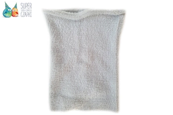 BROEL LAMA ciepły komin na zimę futerko szary