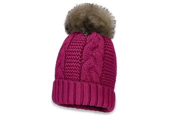 BROEL BONA czapka dla dziewczynki z pomponem fuksja