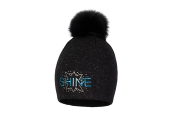 BROEL NIMFA czapka dla dziewczynki czarny-turkus