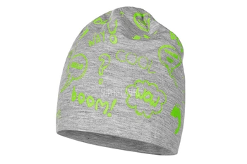 BROEL Tommy czapka dla chłopca na wiosnę wiskoza szary-limonka