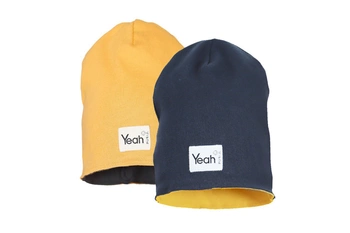 Pupill GIGA czapka dla dzieci dwustronna prążek miodowy-grafit