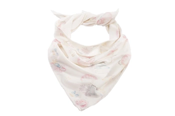 Jamiks AFEJA chustka pod szyję dla dziewczynki wiskoza kokarda róże ecru