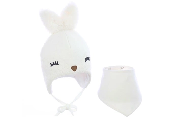 Pupill ZOLA komplet dla dziewczynki chrzest uszka ecru