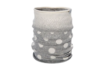 BROEL Goya komin w grochy dla dziewczynki szara KNIT