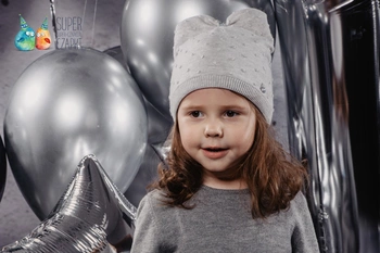 JAMIKS Keira ciepła czapka dla dziewczynki kaszmir szara