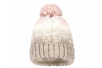 BROEL SAWA czapka na zimę pompon beżowa