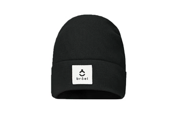 BROEL WERIDIANA czapka prążkowana w wywinięciem czarna