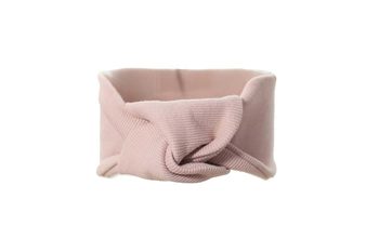 Pupill PLANTA opaska wiosenna z supełkiem prążkowana pudrowy róż