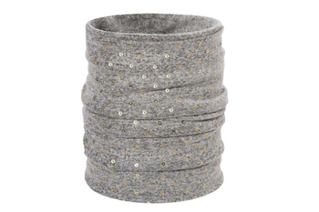 BROEL Martha komin tuba pod szyję dla dzieci szary-złoty