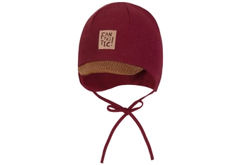 BROEL GUNTER czapka pilotka wiązana dla chłopca bordo