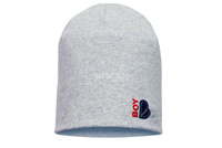 BROEL Basic 100 czapka dla chłopca beanie szary melaż