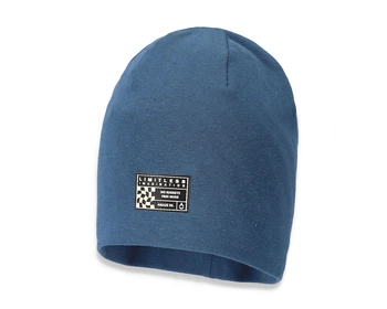 BROEL RAFAELLO czapka bawełniana z lnem jeans