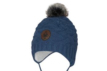 BROEL Mattia czapka dla chłopca na zimę jeans KNIT