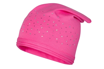BROEL Susanita czapka chustka dla dziewczynki wiskoza cekiny różowa
