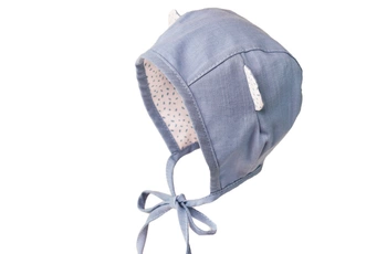 Jamiks Ethan organic bonetka dla dzieci uszka niebieska