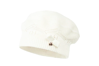 Jamiks APOLONIA czapka beret dla dziewczynki ecru