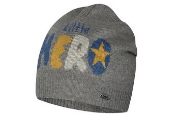 BROEL Eusebio czapka dla chłopca dzianina KNIT szary