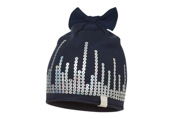 Broel ISABELA czapka dla dziewczynki kokarda granat