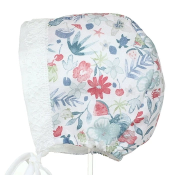 Pupill Halka bonetka dla dziewczynki kwiaty len koral