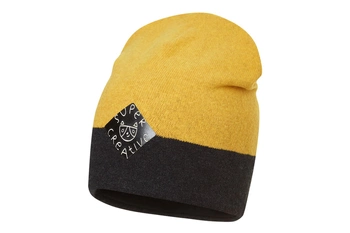 Broel IBEN czapka dla chłopca na jesień grafit-miodowy