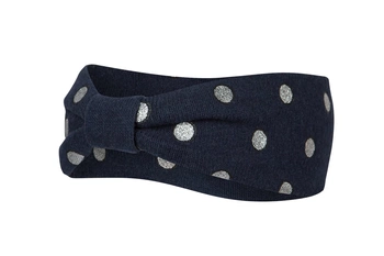 BROEL Evelina opaska dla dziewczynki srebrne grochy granat
