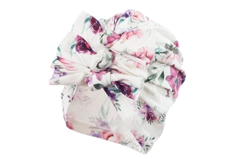 Jamiks AFIA turban dla dziewczynki fioletowe peonie
