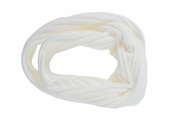 Pupill Boa komin dziany dla dzieci prążkowany ecru