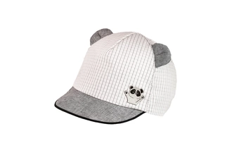 Jamiks Panda czapka z daszkiem dla chłopca na lato uszka