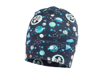 Jamiks ELIAS czapka beanie dla chłopca granatowy kosmos