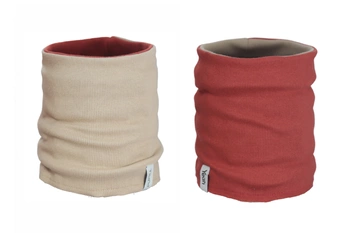 Pupill GIGA komin dla dzieci dwustronny prążkowany rudy-beżowy