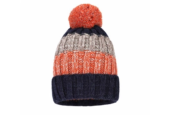 BROEL BOBI czapka na zimę pompon pomarańczowa
